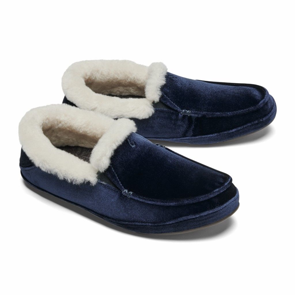 Olukai Women's Ku Una Lanui Slipper - Trench Blue US839-107